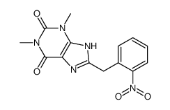 1,3-Dimethyl-8-(o-nitrobenzyl)-1H-purine-2,6(3H,7H)-dione结构式