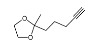 1,3-Dioxolane,2-methyl-2-(4-pentynyl)- (9CI)结构式