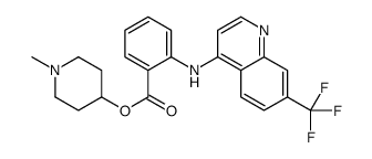 1-methyl-4-piperidinyl 2-[[7-(trifluoromethyl)quinolin-4-yl]amino]benzoate结构式