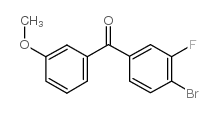 4-BROMO-3-FLUORO-3'-METHOXYBENZOPHENONE结构式