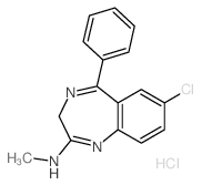 9-chloro-N-methyl-6-phenyl-2,5-diazabicyclo[5.4.0]undeca-2,5,8,10,12-pentaen-3-amine结构式