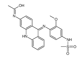 N-[9-[4-(methanesulfonamido)-2-methoxyanilino]acridin-3-yl]acetamide结构式