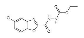 ethyl 2-(5-chlorobenzo[d]oxazole-2-carbonyl)hydrazine-1-carboxylate Structure