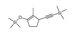 trimethyl((2-methyl-3-((trimethylsilyl)ethynyl)cyclopent-1-en-1-yl)oxy)silane Structure