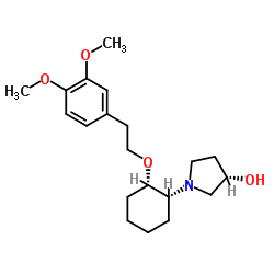 (3S)-1-{(1R,2S)-2-[2-(3,4-Dimethoxyphenyl)ethoxy]cyclohexyl}-3-pyrrolidinol结构式