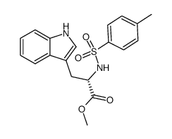 (S)-methyl 3-(1H-indol-3-yl)-2-(p-toluenesulfonamido)propanoate结构式