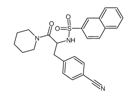 Nα-2-Naphtylsulfonyl-4-cyanphenylalaninpiperidid Structure