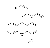 [1-formamido-2-(4-methoxy-9H-xanthen-9-yl)ethyl] acetate结构式