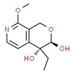 1H-Pyrano[3,4-c]pyridine-3,4-diol, 4-ethyl-3,4-dihydro-8-methoxy-, (3R,4R)-rel- (9CI) Structure