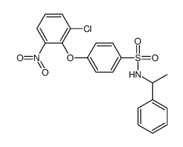 4-(2-chloro-6-nitrophenoxy)-N-(1-phenylethyl)benzenesulfonamide Structure