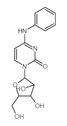 4-anilino-1-[3,4-dihydroxy-5-(hydroxymethyl)oxolan-2-yl]pyrimidin-2-one结构式