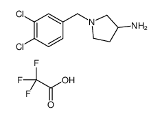 1-[(3,4-dichlorophenyl)methyl]pyrrolidin-3-amine,2,2,2-trifluoroacetic acid结构式