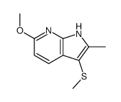 6-methoxy-2-methyl-3-methylsulfanyl-1H-pyrrolo[2,3-b]pyridine Structure