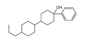 1-phenyl-4-(4-propylcyclohexyl)cyclohexan-1-ol结构式