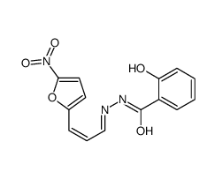 2-hydroxy-N-[(E)-[(E)-3-(5-nitrofuran-2-yl)prop-2-enylidene]amino]benzamide Structure