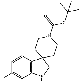 6-氟螺[叔丁基-3,4'-哌啶]-1'-羧酸叔丁酯结构式