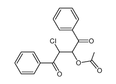 optically inactive 2-acetoxy-3-chloro-1,4-diphenyl-butane-1,4-dione Structure