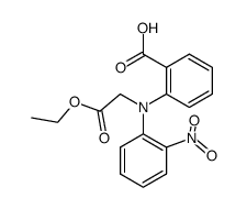 N-ethoxycarbonylmethyl-N-(2-nitro-phenyl)-anthranilic acid结构式