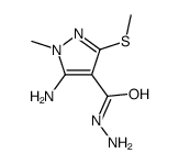 1H-Pyrazole-4-carboxylicacid,5-amino-1-methyl-3-(methylthio)-,hydrazide(9CI) picture