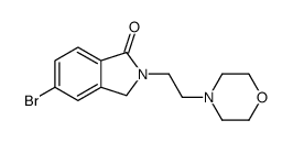 5-bromo-2-(2-morpholin-4-ylethyl)-3H-isoindol-1-one结构式