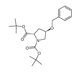 4-(benzyloxy)pyrrolidine-1,2-dicarboxylate結構式