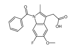 [6-fluoro-1-(benzoyl)-5-methoxy-2-methyl-1H-indol-3-yl]acetic acid结构式