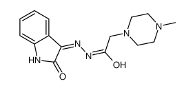 1-Piperazineacetic acid, 4-methyl-, (1,2-dihydro-2-oxo-3H-indol-3-ylid ene)hydrazide, (Z)- Structure