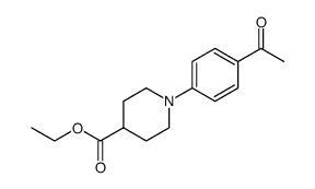 4-Piperidinecarboxylic acid, 1-(4-acetylphenyl)-, ethyl ester结构式