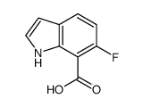 6-氟-1H-吲哚-7-羧酸结构式