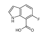 1H-INDOLE-7-CARBOXYLIC ACID, 6-FLUORO Structure