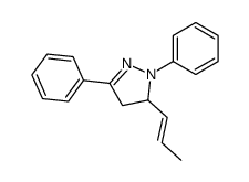 1,3-Diphenyl-5-(trans-1-propenyl)-2-pyrazolin Structure