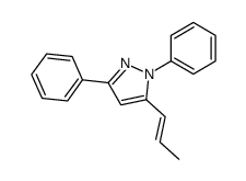 (E)-1,3-diphenyl-5-(prop-1-en-1-yl)-1H-pyrazole结构式