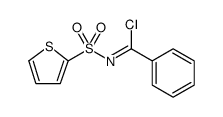 Benzenecarboximidoyl chloride, N-(2-thienylsulfonyl) Structure