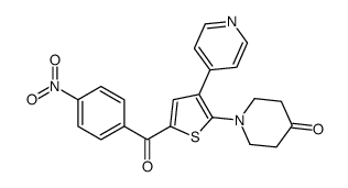 1-[5-(4-nitrobenzoyl)-3-pyridin-4-ylthiophen-2-yl]piperidin-4-one结构式