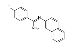4-fluoro-N'-naphthalen-2-ylbenzenecarboximidamide结构式