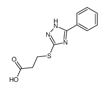 3-[(5-phenyl-1H-1,2,4-triazol-3-yl)sulfanyl]propanoic acid Structure