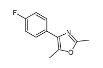 4-(4-fluorophenyl)-2,5-dimethyl-1,3-oxazole结构式