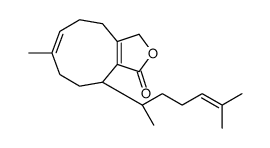 (6E,10S)-10-[(R)-1,5-Dimethyl-4-hexenyl]-3,4,5,8,9,10-hexahydro-7-methyl-1H-cyclonona[c]furan-1-one structure