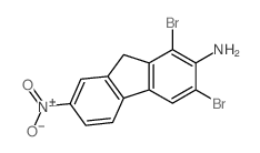 9H-Fluoren-2-amine,1,3-dibromo-7-nitro- Structure
