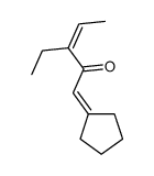 1-cyclopentylidene-3-ethylpent-3-en-2-one Structure