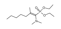 (E)-1-(Diethoxyphosphoryl)-N,N,2-trimethyl-1-hepten-1-amin Structure