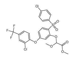 4-(2-chloro-4-trifluoromethylphenoxy)-2-[methoxy(methoxycarbonyl)methoxy]-4'-chlorodiphenyl sulfone结构式