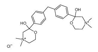 2,2'-(methylenedi-1,4-phenylene)bis<2-hydroxy-4,4-dimethylmorpholinium> dichloride结构式