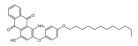 1-amino-2-(4-dodecoxyphenoxy)-4-hydroxyanthracene-9,10-dione结构式