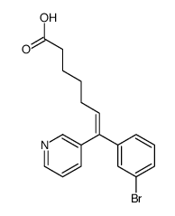 7-(3-bromophenyl)-7-pyridin-3-ylhept-6-enoic acid结构式