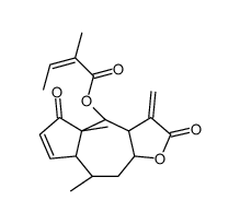 [(3aR,5R,5aR,8aR,9S,9aR)-5,8a-dimethyl-1-methylidene-2,8-dioxo-3a,4,5,5a,9,9a-hexahydroazuleno[6,5-b]furan-9-yl] (E)-2-methylbut-2-enoate Structure