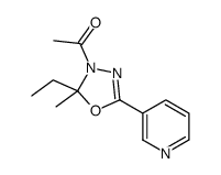 1-(2-ethyl-2-methyl-5-pyridin-3-yl-1,3,4-oxadiazol-3-yl)ethanone Structure