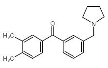 3,4-DIMETHYL-3'-PYRROLIDINOMETHYL BENZOPHENONE结构式
