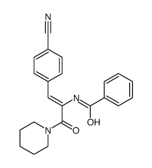 N-[1-(4-cyanophenyl)-3-oxo-3-piperidin-1-ylprop-1-en-2-yl]benzamide结构式
