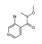 3-bromo-N-methoxy-N-methylpyridine-4-carboxamide结构式